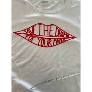 Women’s White “Save the Drama for Your Mama” Dry Fit T-Shirt – Size Medium